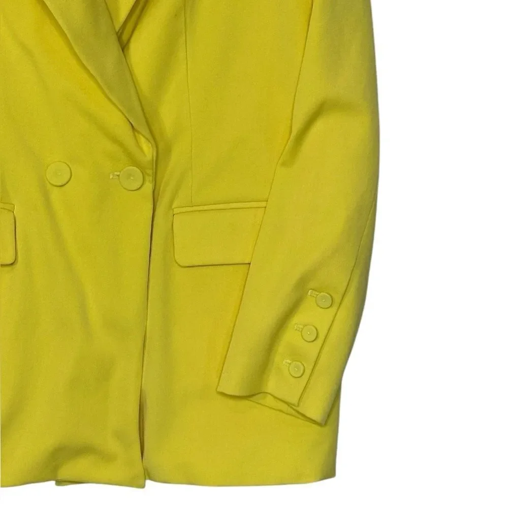 Favorite Daughter Yellow Double Breasted Oversized Blazer | Size S